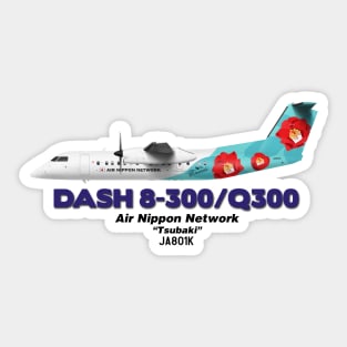 DeHavilland Canada Dash 8-300/Q300 - Air Nippon Network "Tsubaki" Sticker